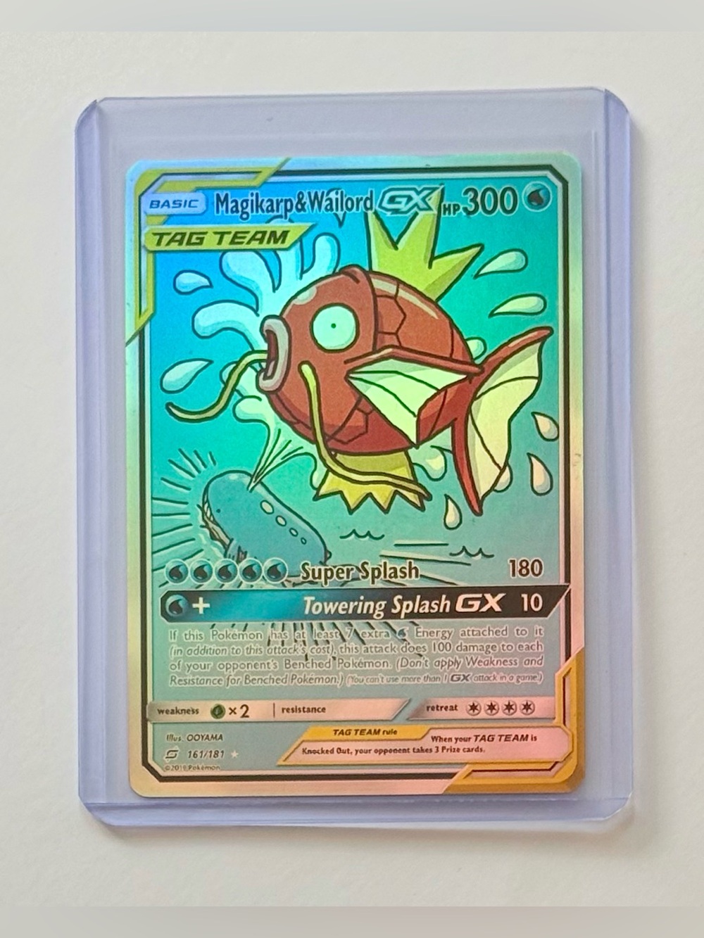 Pokemon Magikarp & Wailord GX TAG TEAM Full Art Holo 161/181 Fan Art Custom Card